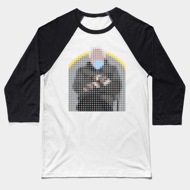 Bernie Sanders Mittens Memes Abstract Dots Baseball T-Shirt by ellenhenryart